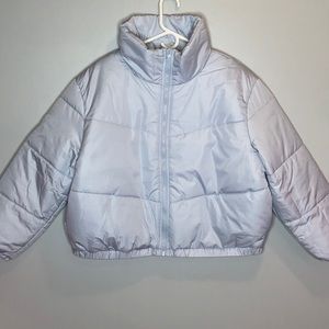 Wild Fable Light Blue Cropped Puffer Jacket, NWT